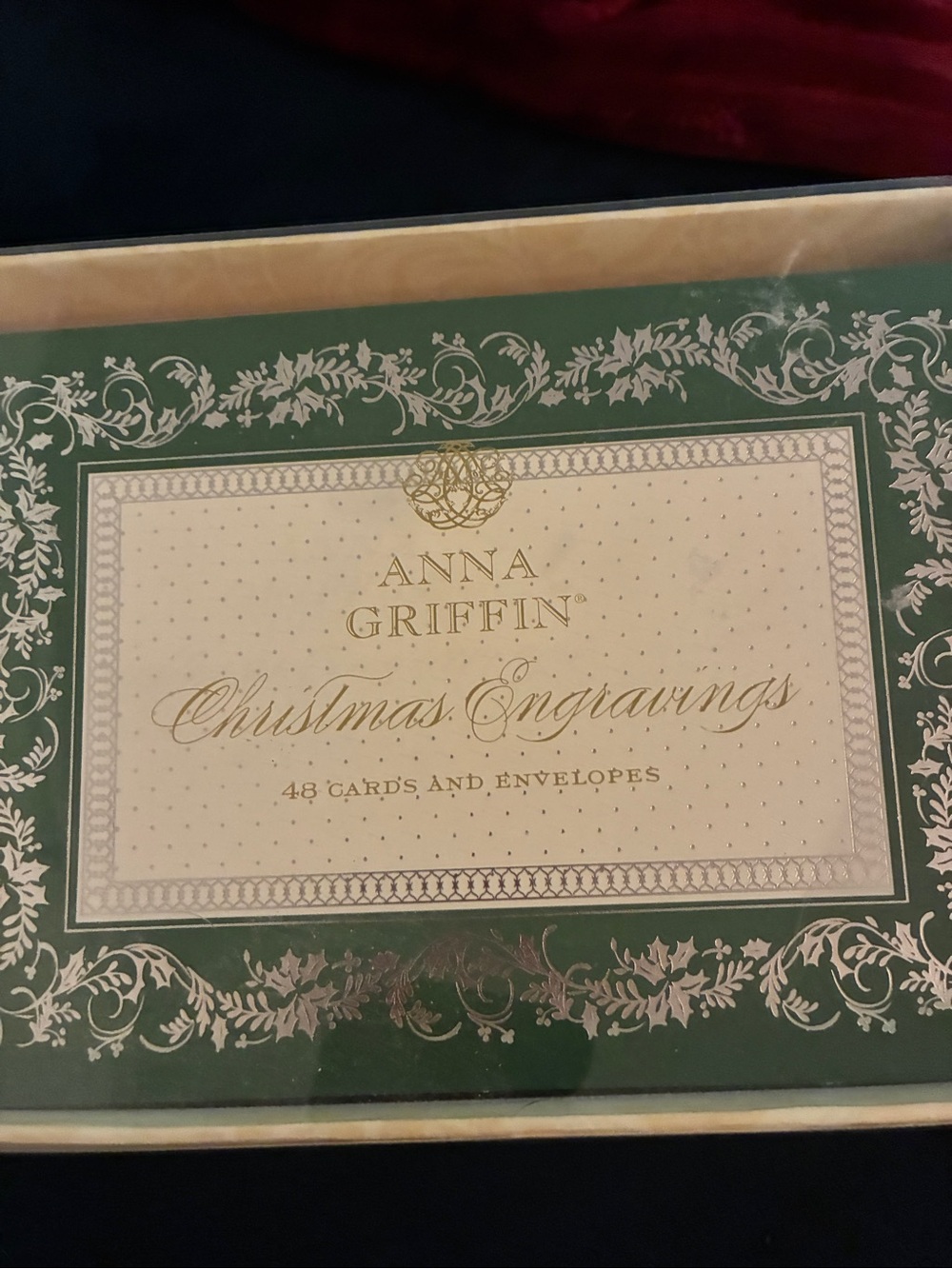 Anna Griffin Christmas Engravings Holiday Cards Multi Colors 48 Cards
